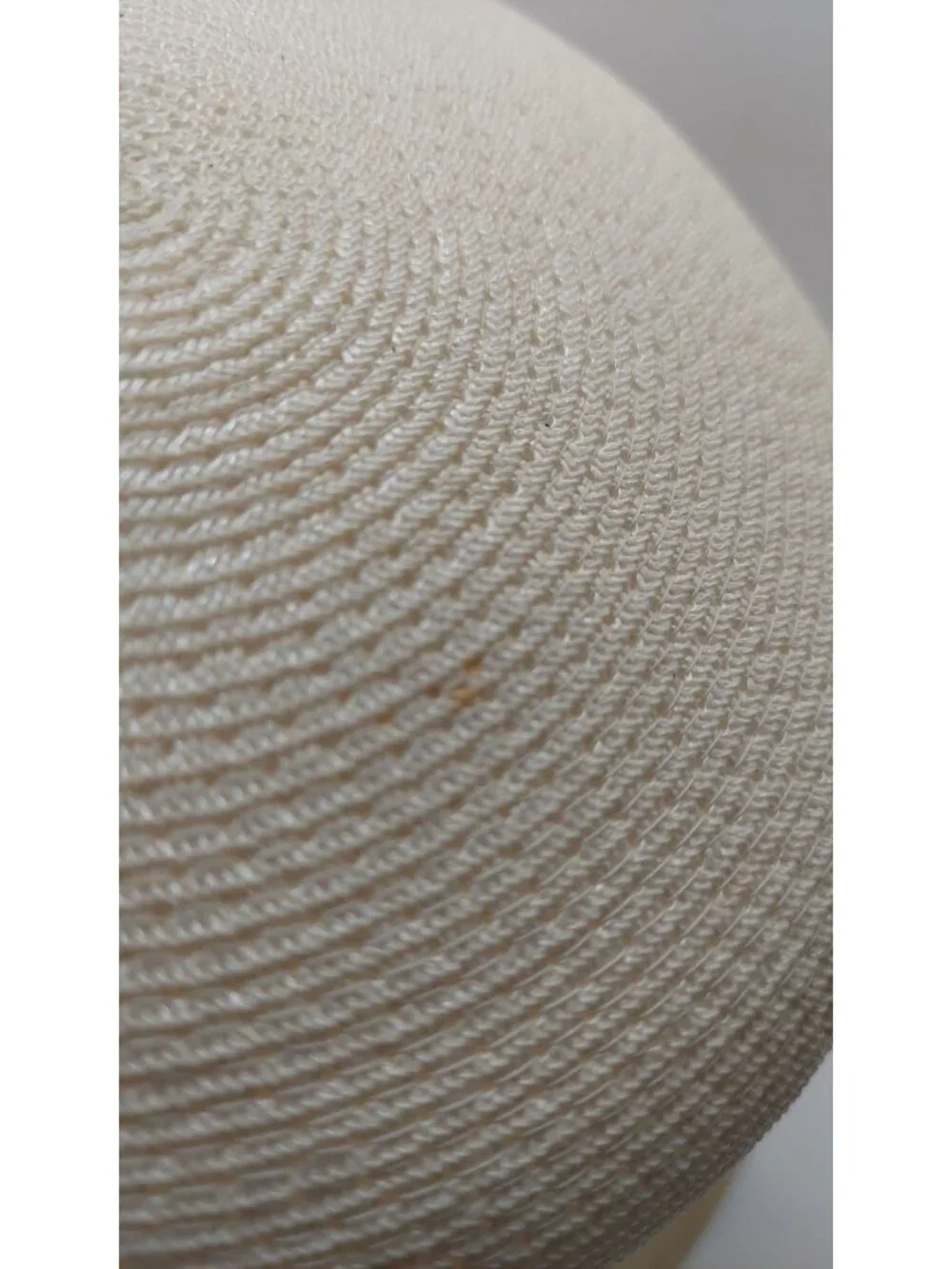 Union Made Jute Hat Beige W/ Bow USA Summer Lightweight Vintage MCM Cottagecore